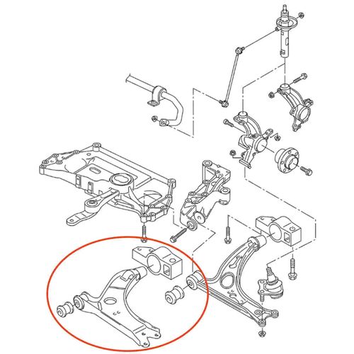 Bandeja Dianteira APlus Audi A3 2007-2013 (Lado Direito) Chapa Soldada