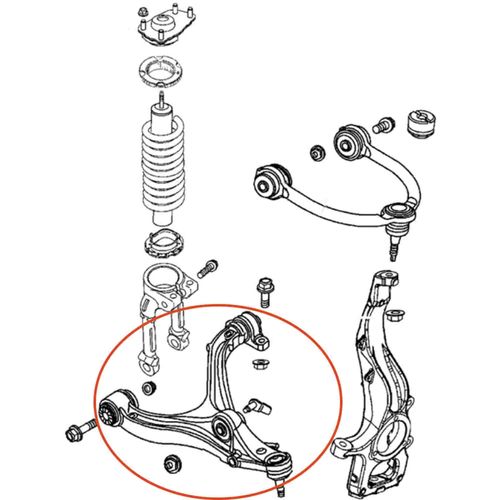 Bandeja Dianteira Inferior APlus Jeep Grand Cherokee 2011-2017 (Lado direito) Chassi WK2
