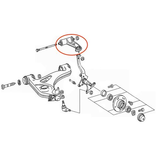 Bandeja Dianteira Superior APlus Mercedes-Benz E-430 1996-2002 (Lado esquerdo) Chassi W210