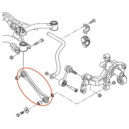 Braço Traseiro Inferior APlus Volkswagen Tiguan 2009-2018