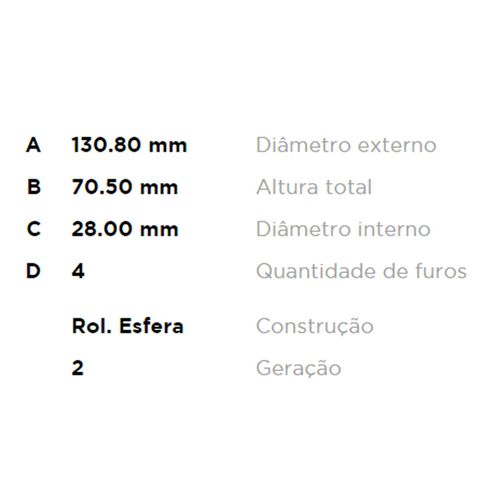 Cubo Roda Traseira FREMAX Chery Face 1.3 2010-2015