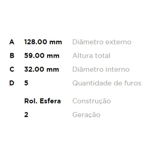 Cubo Roda Traseira FREMAX Peugeot 607 2004-2005