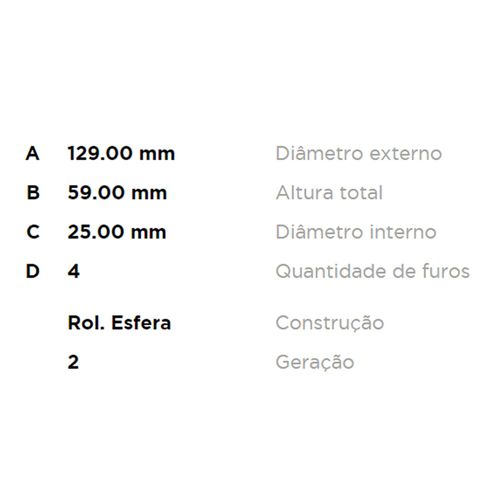Cubo Roda Traseira FREMAX Peugeot 206 1999-2010