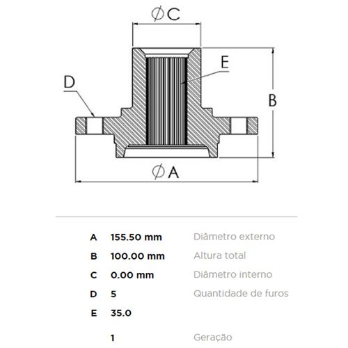 Cubo Roda Dianteira FREMAX Peugeot Boxer 2.8 1994-2002