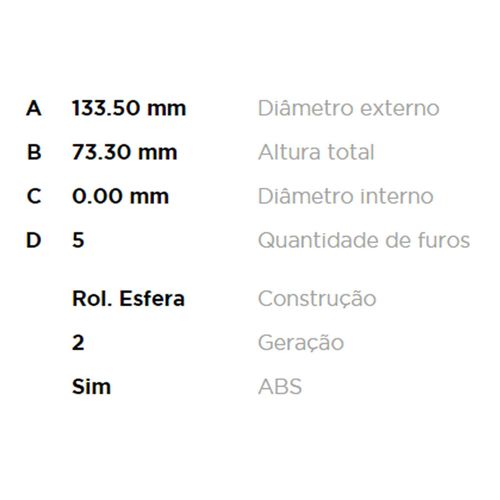 Cubo Roda Traseira GSP Fiat Toro 2.0 4x2 2016-2022