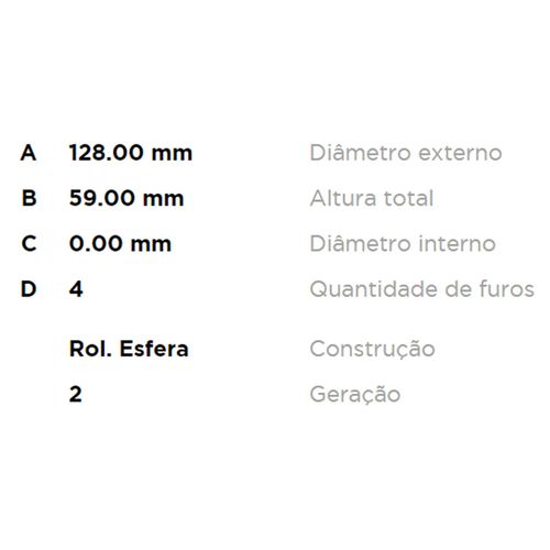 Cubo Roda FREMAX Peugeot 405 1992-1999 (Dianteiro)