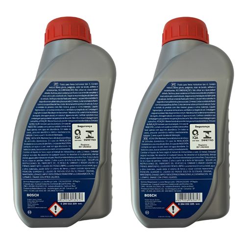 2x Fluido de Freio DOT 4 Original Bosch -