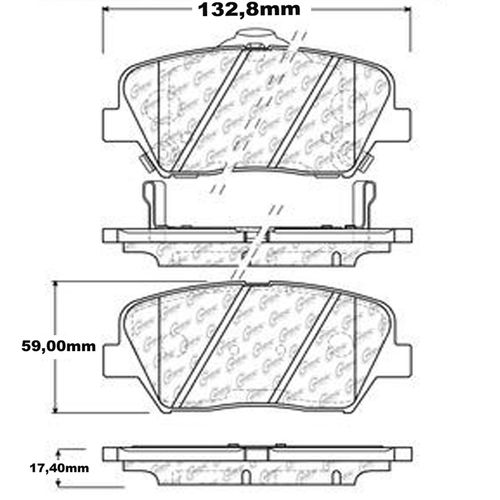 Pastilha Dianteira Centric Hyundai Santa Fé 2.7 24v V6 2010-2013