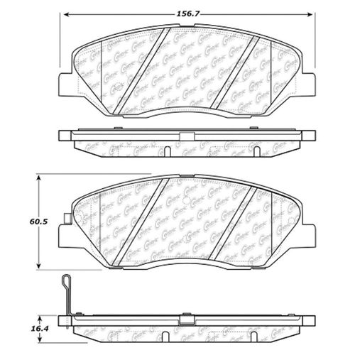 Pastilha Dianteira Cerâmica Centric Hyundai Santa Fé 2.7 V6 2007-2014