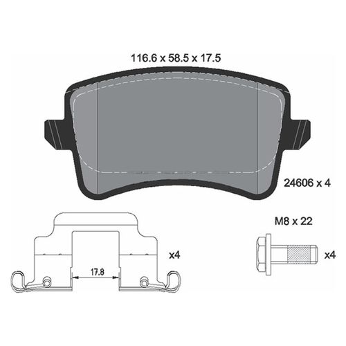 Pastilha Traseira Textar Audi Q5 2008-2017 Chassi 8R