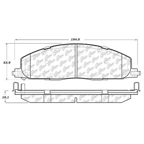 Pastilha Traseira Centric Dodge Ram 2500 2009-2015 Heavy Duty