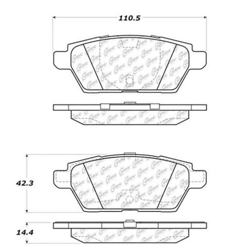 Pastilha Traseira Centric Ford Fusion 2.5 2010-2012