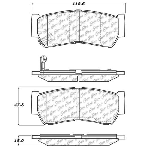 Pastilha Traseira Centric Hyundai Santa Fé 3.3 V6 2007-2009