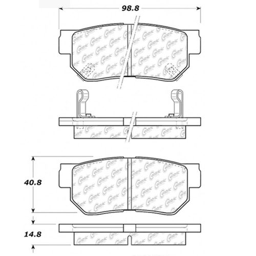 Pastilha Traseira Cerâmica Centric Hyundai Sonata 2.7 V6 1999-2008