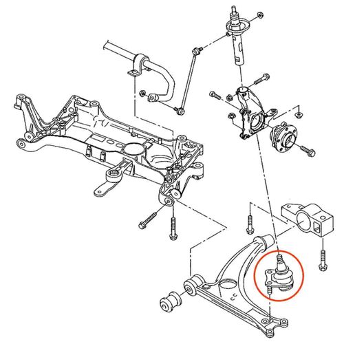 Pivô Dianteiro APlus Volkswagen Jetta 2011-2019 (LD)