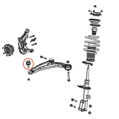Pivo Dianteiro Inferior APlus Dodge Journey 2010-2017
