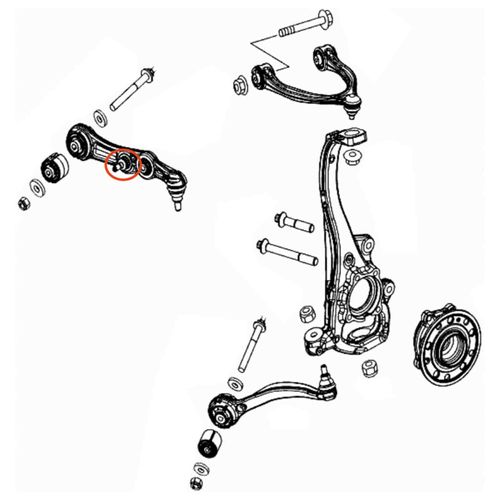 Pivô Braço Dianteiro Reto APlus Mercedes-Benz E-300 2016-2020 (Externo) Chassi W213