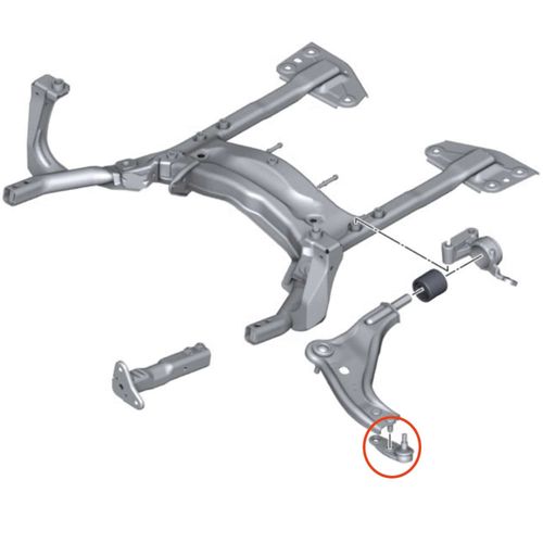 Pivo Dianteiro Inferior APlus Mini Cabrio Cooper S 2009-2015 (Lado direito) Chassi R57