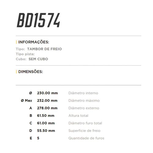 Tambor Freio Traseiro FREMAX Chevrolet Tracker 2020-2022