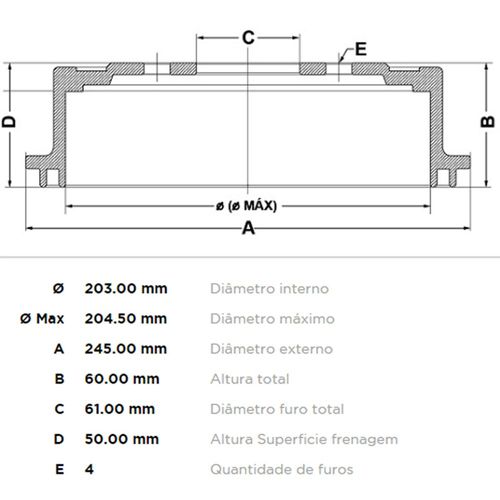 Tambor Freio Traseiro FREMAX Nissan Versa 1.6 2020-2021
