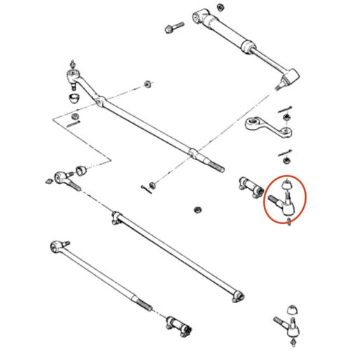 Terminal Direção Inferior APlus Jeep Grand Cherokee 1999-2004 (Lado direito) Chassi WJ, WG