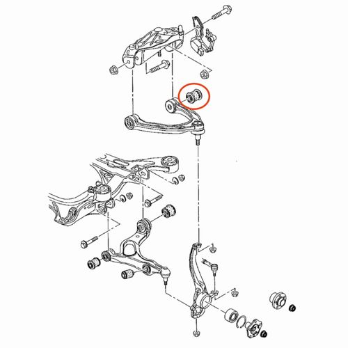 Bucha Bandeja Dianteira Superior APlus Porsche Cayenne 2002-2010 (bucha 51x43)