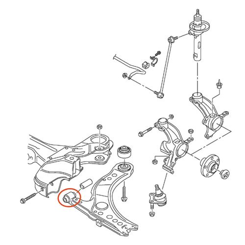 Bucha Anterior Bandeja Dianteira APlus Volkswagen New Beetle 1999-2010