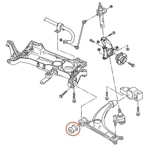 Bucha Anterior Bandeja Dianteira APlus Audi TT 2015-2023