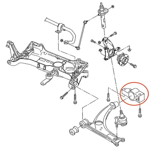 Bucha Posterior Bandeja Dianteira APlus Volkswagen Tiguan 2007-2018