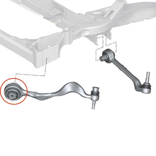 Bucha Braço Dianteiro Curvo APlus BMW 323 2005-2012 Série E90