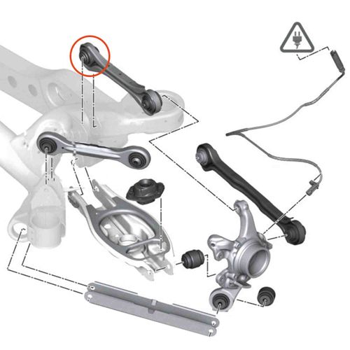 Bucha Braço Traseiro Central APlus BMW 120 2005-2012 (Interna) Série E87