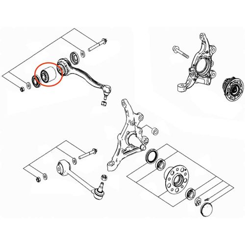 Bucha Braço Dianteiro Superior APlus Mercedes-Benz C-300 2008-2014 Chassi W204