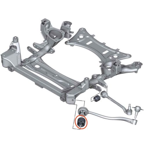 Bucha Braço Dianteiro Curvo APlus BMW X3 2011-2017 Série F25