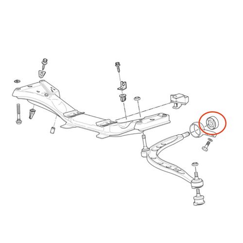Bucha Bandeja Dianteira APlus BMW 318 1992-2000 Série E36