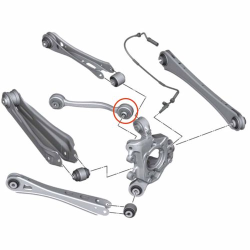 Bucha Braço Traseiro Superior Curvo APlus BMW X4 2014-2018 (Externa) Série F26