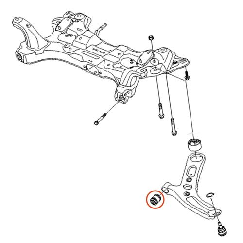 Bucha Bandeja Dianteira APlus Hyundai Veloster 2012-2013 (Pequena)
