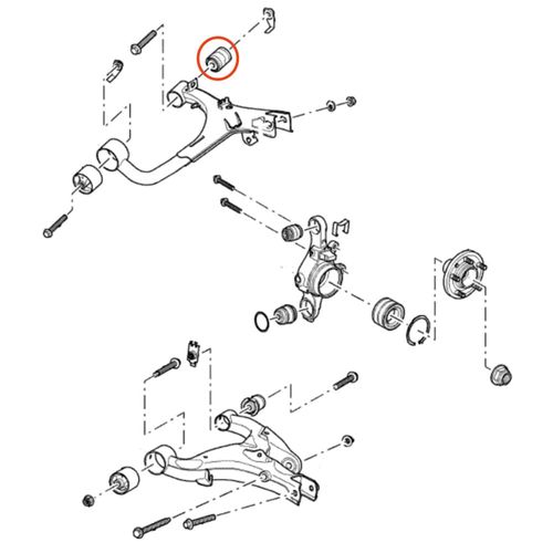 Bucha Bandeja Superior Posterior Traseira APlus Land Rover Discovery 4 2009-2015