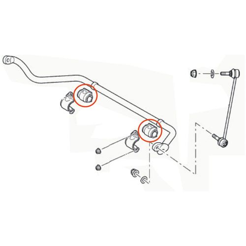 Bucha Barra Estabilizadora Dianteira APlus Land Rover Range Rover Sport 4x4 2005-2013 (Ø30mm)