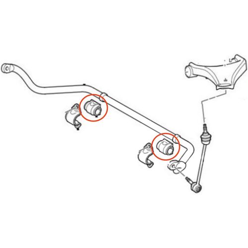 Bucha Barra Estabilizadora Dianteira APlus Land Rover Discovery 3 2004-2009 (Ø27mm)