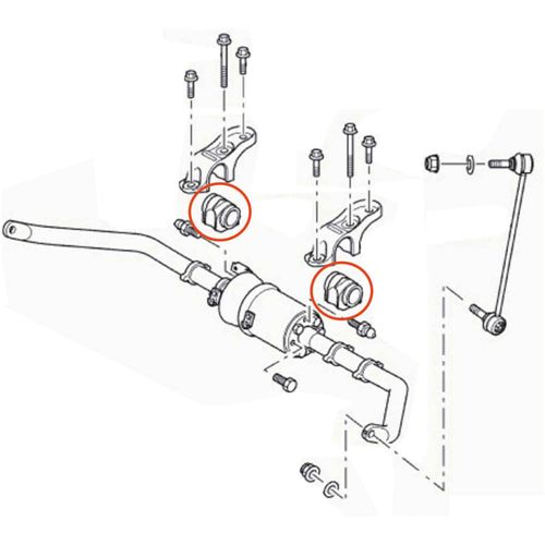 Bucha Barra Estabilizadora Dianteira APlus Land Rover Range Rover Sport 4x4 2005-2013 (Ø34mm)