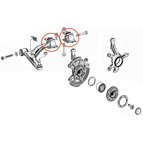 Bucha Posterior Bandeja Dianteira APlus Mercedes-Benz B-200 2011-2019 (LE) Chassi W246