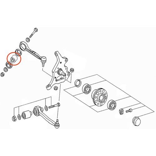 Bucha Braço Dianteiro Superior APlus Mercedes-Benz C-280 2008-2014 Chassi W204