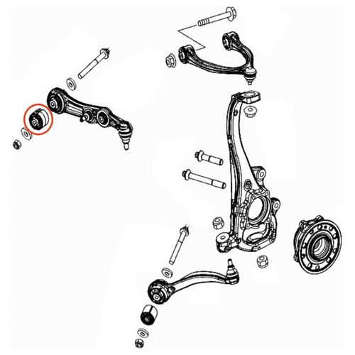 Bucha Braço Dianteiro Posterior APlus Mercedes-Benz C-220 2014-2021 (Interna) Chassi W205
