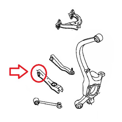 Bucha Manga Eixo Traseira Febest Mitsubishi Eclipse 2.0 16v 1995-1998 (interna) Chassi D32A, D38A