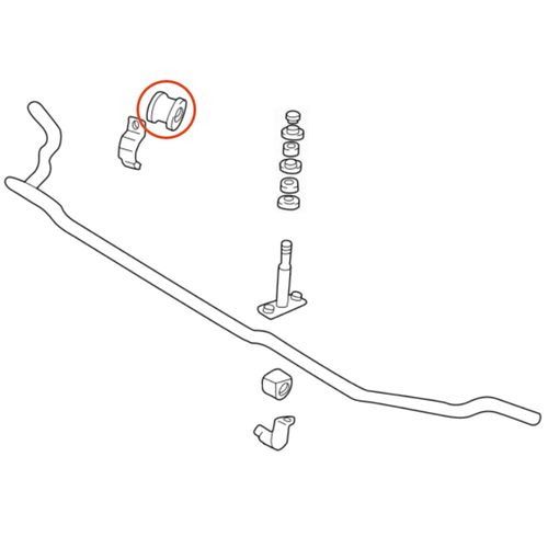 Bucha Barra Estabilizadora Dianteira APlus Mitsubishi Pajero Sport 4x4 1999-2011 (Ponta, 20mm) (K90)