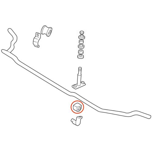 Bucha Barra Estabilizadora Dianteira APlus Mitsubishi L200 4x4 2003-2010 (Central, 27mm)