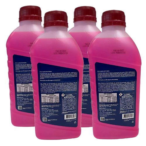 4x Aditivo de Radiador Monoetilenoglicol e Orgânico Mahle - (Cor Rosa)