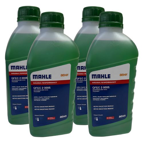 4x Aditivo de Radiador Monoetilenoglicol e Orgânico Mahle - (Cor Verde)