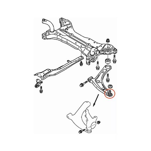 Pivô Dianteiro APlus Mitsubishi Outlander 2008-2019