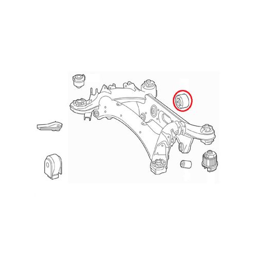 Bucha Quadro Traseiro APlus Mercedes-Benz C-230 2008-2014 Série W204